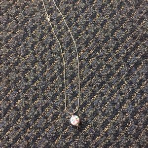 Necklace. Breast cancer ribbon